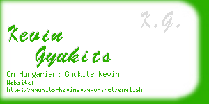 kevin gyukits business card